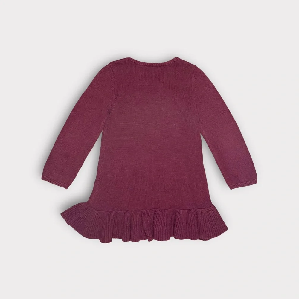 Gymboree 2016 Burgundy Horse Applique Sweater Dress
